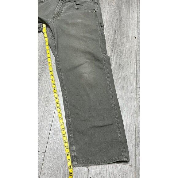 Carhartt Pants Mens 34x30 Gray Loose Original Fit Carpenter *Rips And Wear* - Picture 4 of 7